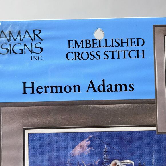 CANDAMAR DESIGNS Hermon Adams WINTER PICTURE Embellished Cross Stitch kit - Picture 4 of 6